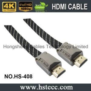 High Speed HDMI Flat Cable with Ethernet 24k Gold Plated Connector Supports 3D and Arf 2160p