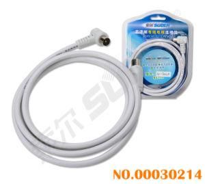 1.5m Male to Female Elbow to Straight TV AV Cable HD CATV Line