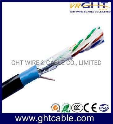 4X0.45mmcu, 0.9mmpe, O. D.: 6.1mm Outdoor FTP CAT6 Cable From China 24AWG Cu Bc Copper