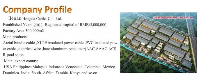 IEC60502 Standard Overhead ABC Aluminum 600V Aerial Bundled Cable for Malaysia