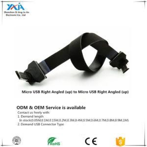 Xaja Ultra Thin Flat Micro USB Cable FFC Fpv Down Angle Micro to up Angle Micro USB Charging Cable