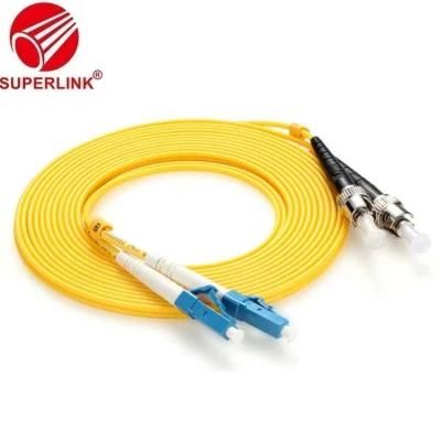 Optical Fiber Patch Cord Cable Duplex Single Mode LC St Yellow Optic Patch Cord Upc APC