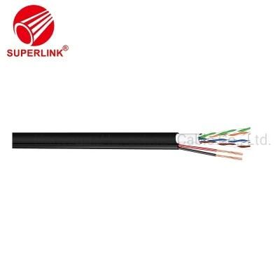 Internet Cable LAN Cat5e 24AWG with Steel Messenger for Outdoor