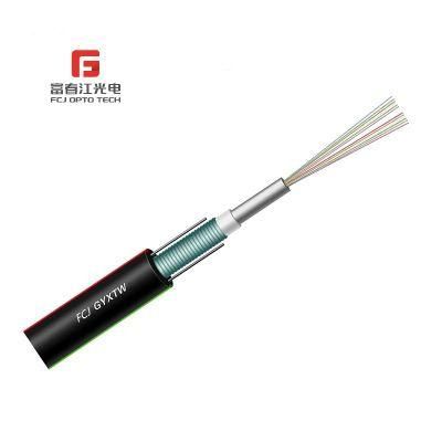 Fcj Opto Tech GYXTW Steel Wire Optic Fiber All Dielectric Aerial Optic