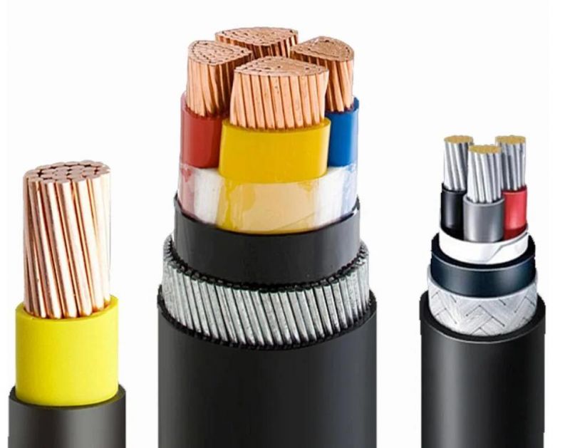 Yjv/Yjv22-0.6/1kv 3 Phase 4 Cores Low Voltage XLPE Insulated PVC Sheathed Armoured Flexible Electric Power Cable