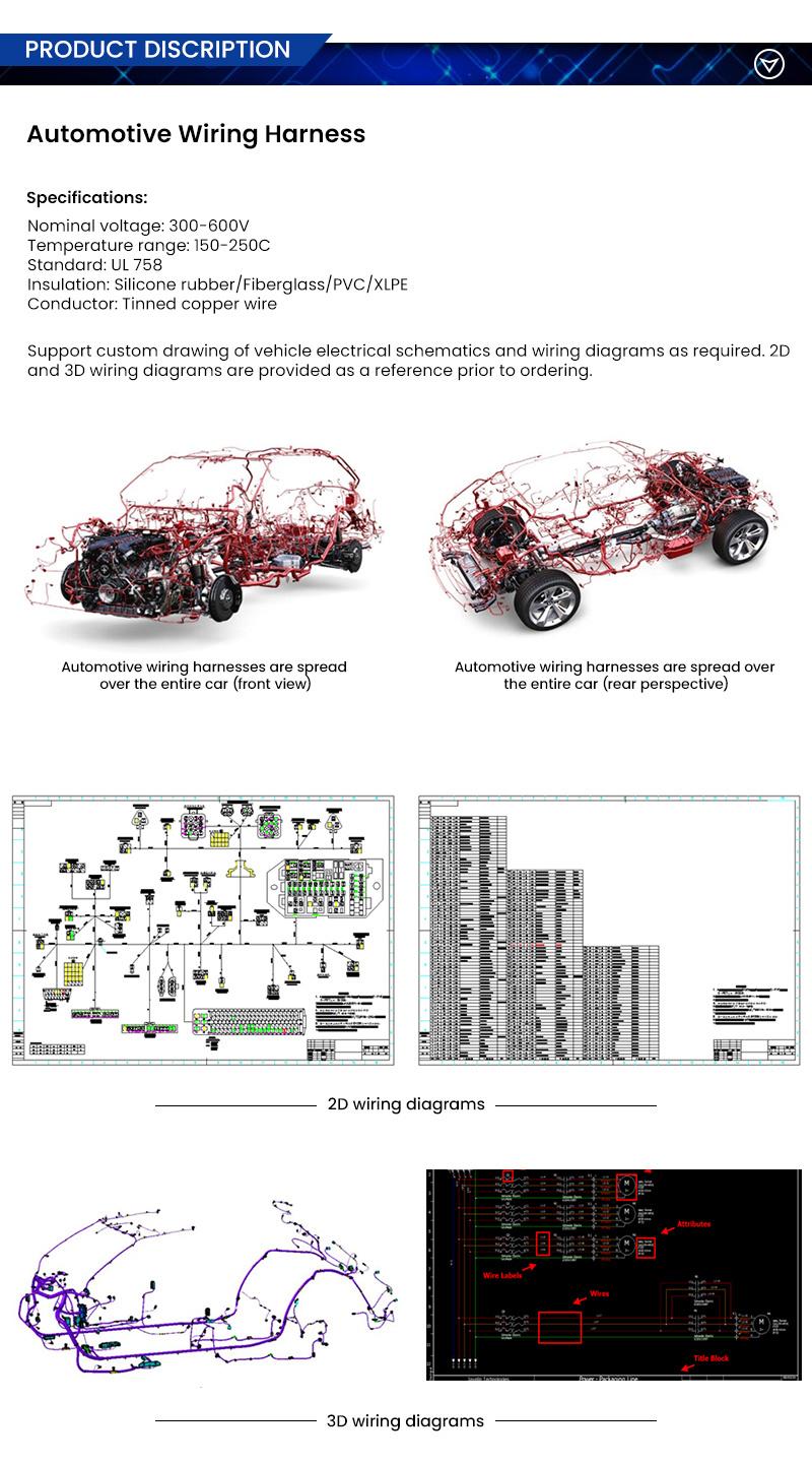 Giakun China Automotive Wiring Supply Adhesive Tape Bandaging Materials Electronic Customized Wire Harness Cable Assembly Automotive Parking Wiring Harness