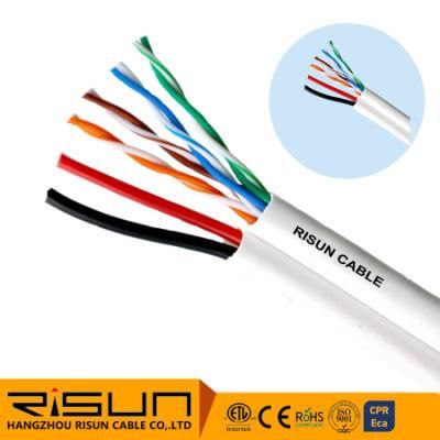 LAN Cat5e Siamese Cable with 2c/18AWG Power Wire 305m/Roll Wooden Reel Packing