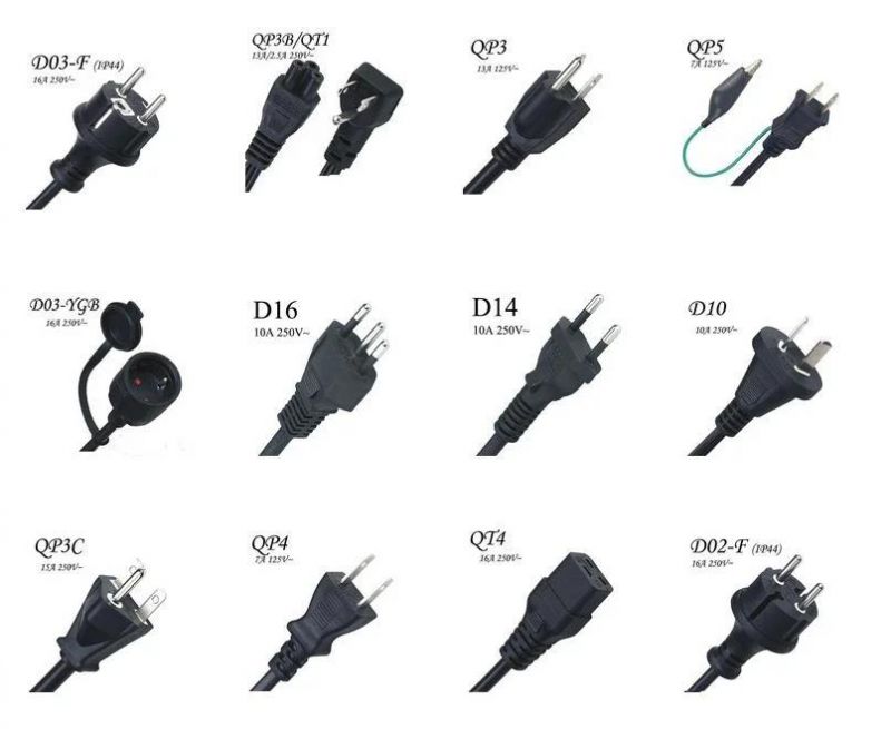 European 2 Core Schuko Plug C8 Connector PVC Power Cable