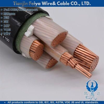 PVC H05vvf Low Medium Voltage Copper Aluminum Conductor XLPE PVC Insulated Armored 3X15 Power Electric PVC Cable