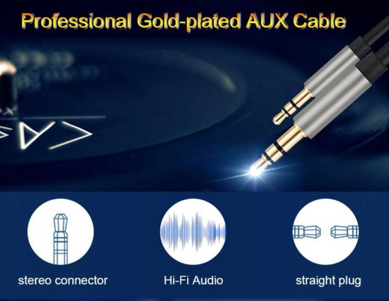 Aux Cable 3.5mm Stereo Plug to Plug Cable