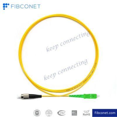 FTTH Single Mode 9/125 Duplex Sc/APC - FC/Upc LSZH Fiber Optic Patch Cord