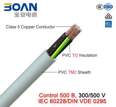 Control 500 B, Control Cable, 300/500 V, Flexible Cu/PVC/PVC (IEC 60228/DIN VDE 0295)