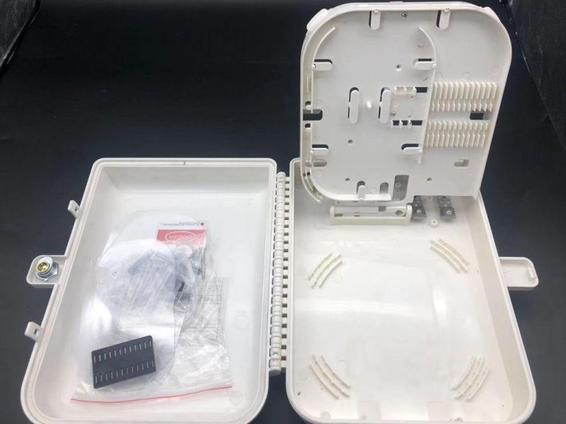 Optic Distribution Box 1in 2in 16 18 Cores ABS Material IP65 Sc LC Adapter Fiber Terminal Splitter Box