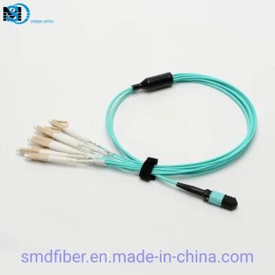 MPO-LC/Upc 8 Core mm Fiber Optic Patch Cord Om3 Cable