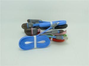 2015 Hot Selling Multi-Function Colorful Flat 2 in 1 Mobilephone USB Data Charging Cable for Android and Phone 5/5s/6s/6p