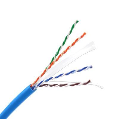 China Factory Network Cable CAT6 4 Pair 23AWG Bare Copper CCA UTP Communication LAN Cable CAT6 Cable