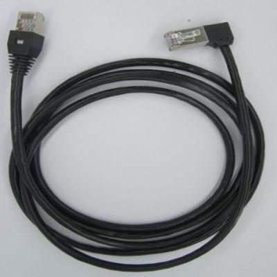 UTP Cat5e Left to Straight LAN Cablae RJ45 Cable 8p8c Plug