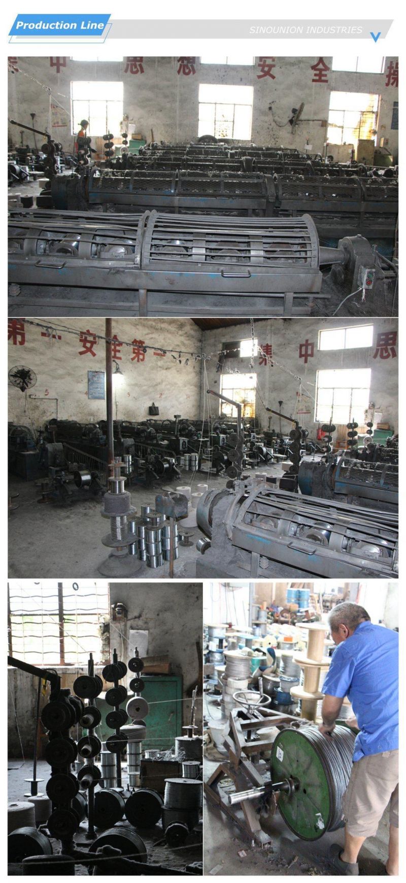 6X37 7X19 6X24 Ungalvanized Steel Wire Rope DIN3055