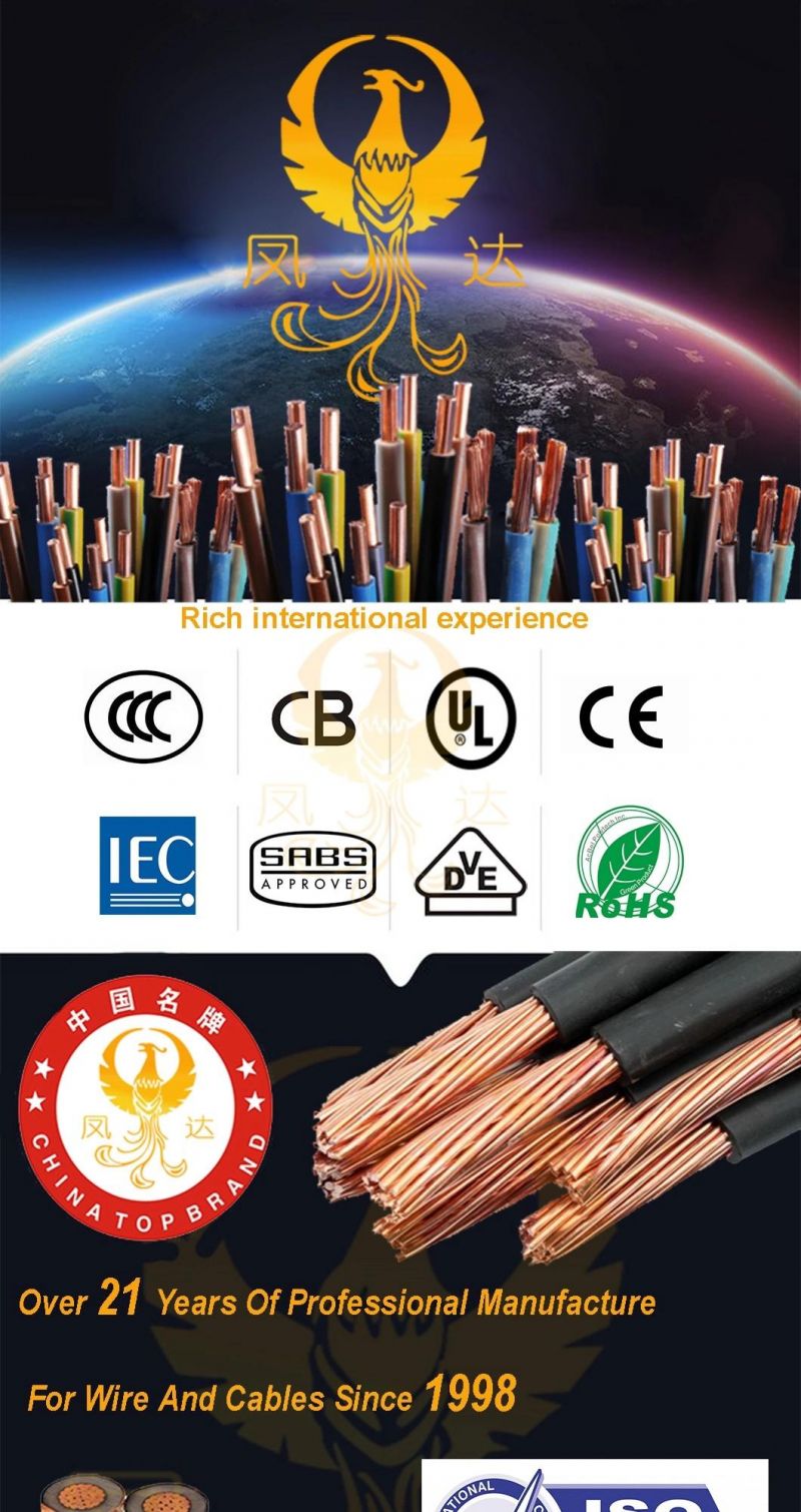 Feiya Copper Conductor PVC Insulation and PVC Sheath Control Cable Oil Resistant H05VV-F/Sjt