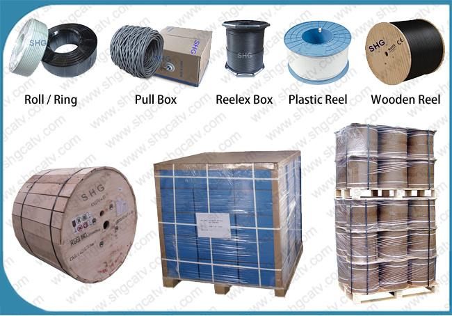 Factory Price Low Cost Hot Sale Ce RoHS UL ETL Approved Test to 3GHz 75 Ohms CCTV Video Coaxial Cable Rg59/Rg59bu with Power Wires