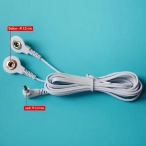 Right Angle 3.5mm to 3.5mm Snap Electrode Lead Wire