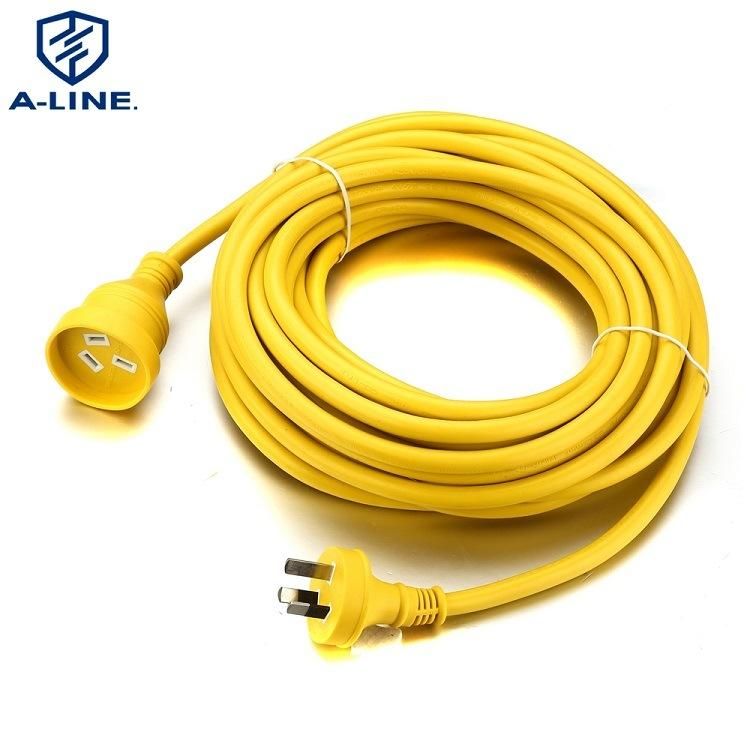 SAA Approved Australian Three Pins Extension Cord with 10A Plug and 250V Socket