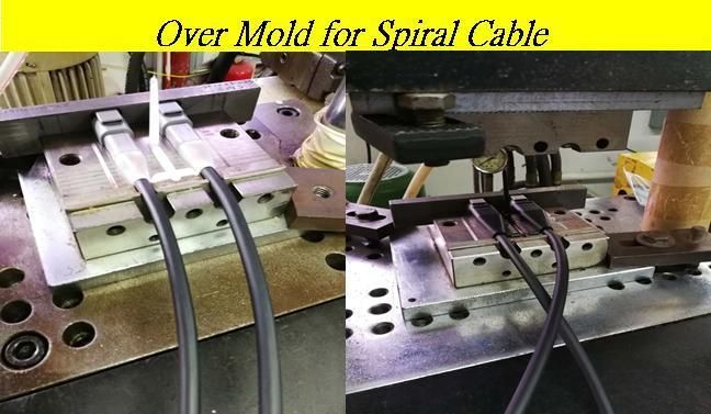 Industrial Over Mold Spiral Cable Assembly