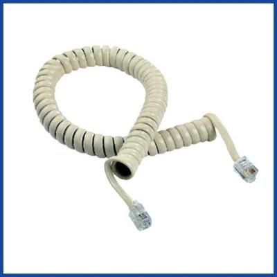 Indoor 6p4c 4p4c Telephone Cable Telephone Coil Cord