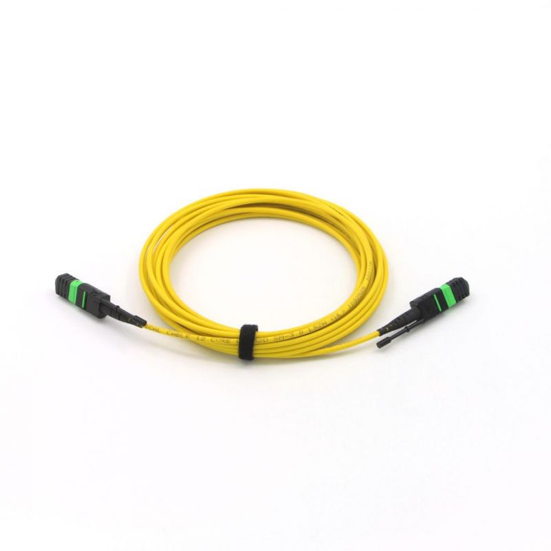 MPO (female) -MPO (female) Singlemode 12 Core Mini Round Yellow Cable