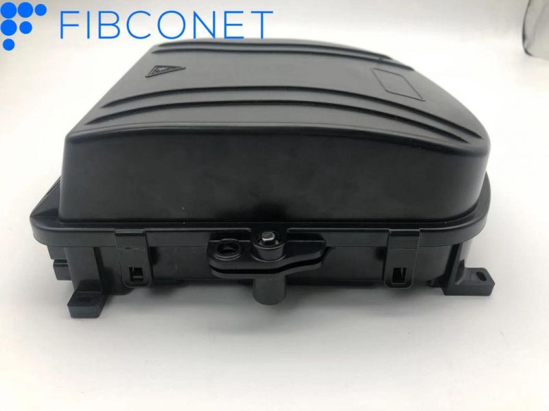 FTTH Fiber Optic Distribution Box 1in/16 Cores Black PLC Splitter Terminal Box