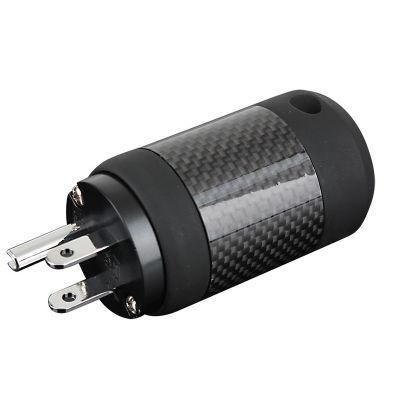 Hi-Fi Carbon Fiber Us Power Plug with Black Handle Paint