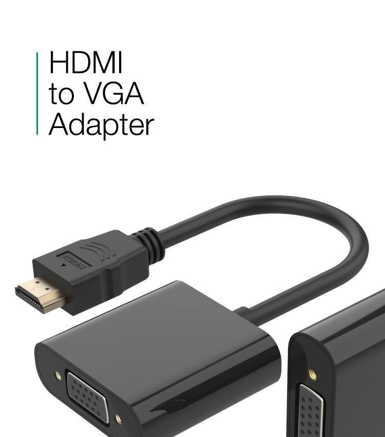 Wholesale 1080p Video HDMI Male to VGA Female Cable Converter White VGA HDMI 15CM Adapter Converter