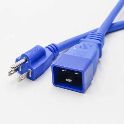 Power Cord NEMA 5-15p Plug to IEC 60320 C19 15AMP 20AMP