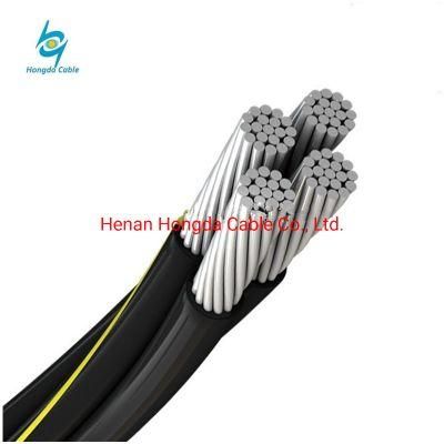 XLPE Triplex Aluminum Aerial Bundle ABC Cable Dungenese 2*2/0+2/0AWG