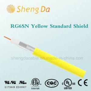 Best Price 90% Braiding RG6 Yellow CCTV Coaxial Cable