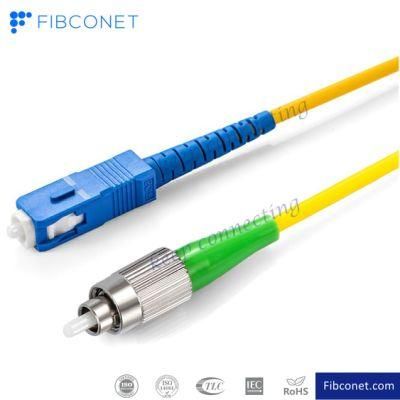 FTTH Single Mode 9/125 Simplex Sc/Upc - FC/APC LSZH Fiber Optic Patch Cord