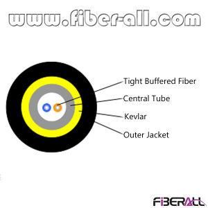 2 Fibers Central Tube Far Transmission Optical Cable for Telecom Base Station