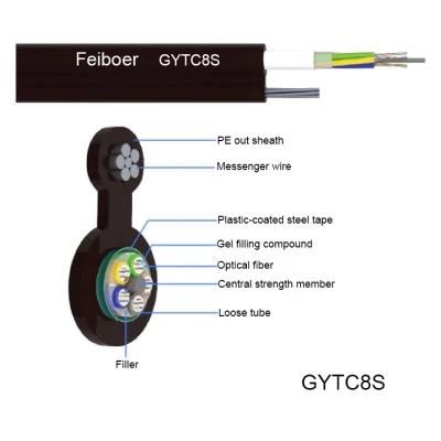 4 6 8 12 24 36 Core GYTC8S Outdoor Fibre 48 Hilos Cabo De Fibra Optica Price Low Figure 8 Fiber Optic Cable