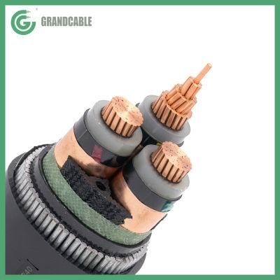 Underground Power Cable 185mmsq 3C CU XLPE Insulated SWA Armored 33kV for Distribution Project