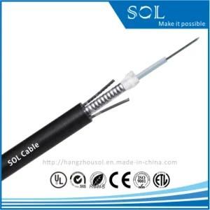 Outdoor Two Parallel Steel Wire GYXTW Optical Fiber Cable