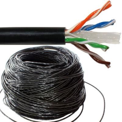 0.56mm Copper Pass Fluke Outdoor with PE Jacket LAN Cable CAT6 UTP