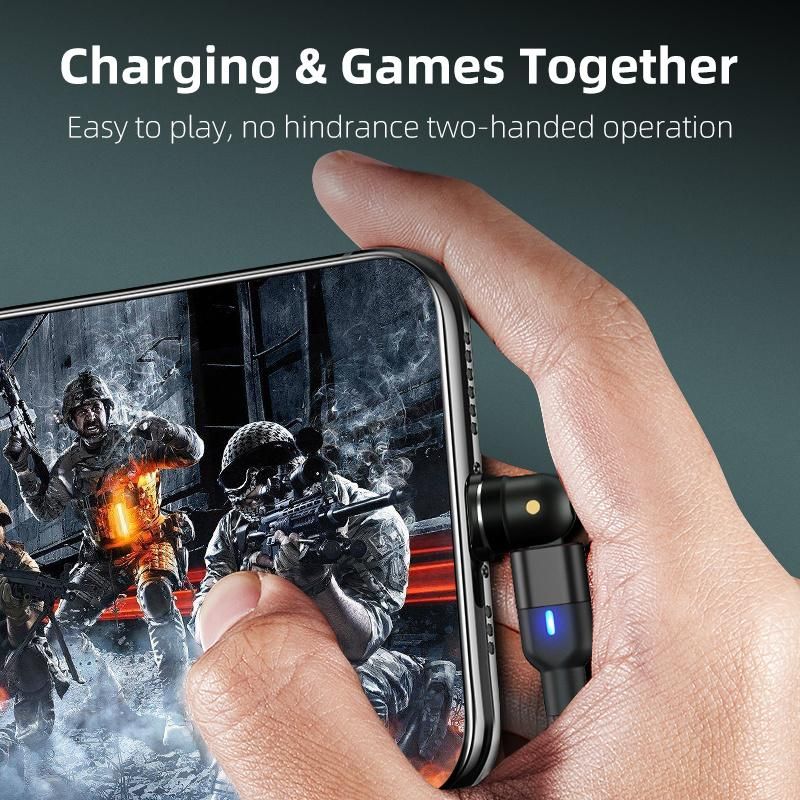 3-in-One Magnetic Data Cable Is Suitable Light Cable 3A Fast Charging Data Lightning Cable for Apple Android Type-C