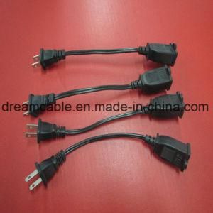 1.2m Black UL NEMA 1-15p 2pin UL Extension Power Cord