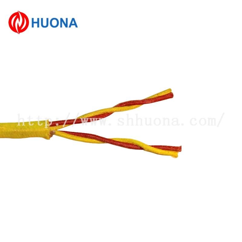 24AWG 26AWG Yellow and Red Thermocouple Cable Type K Twisted Cable with PTFE Insulation