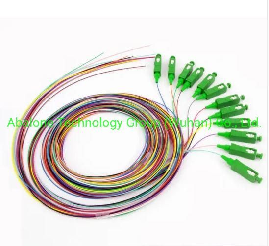 Fiber Optic Pigtails Sc/APC 12 Core 2.0mm Singlemode Cable Pigtail and Jumper