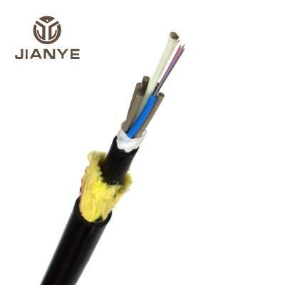 Central FRP Self-Supporting Multicore G652D Fiber Optic Cable TPU ADSS Cable