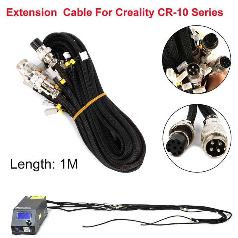 Olearn 3D Printer Upgrade Kit Extension Cable Kit 1m for Cr-10 10s S4 S5 Series for Creality 3D Printer