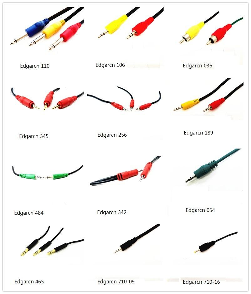 Red 90 Degree Over Molding Audio and Video Cable Edgarcn 334