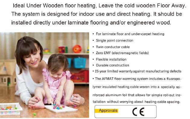 Under Wood Heating Mat; Electric Film; Aluminum Foil Geothermal Mat