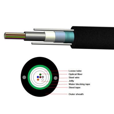 Outdoor Communication 12 Core Underground Fiber Optic Cable